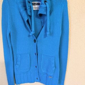 Zoo York Bright Turquoise Knit Hooded Cardigan